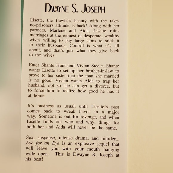 Eye For An Eye By: Dwayne Joseph - Picture 4 of 5